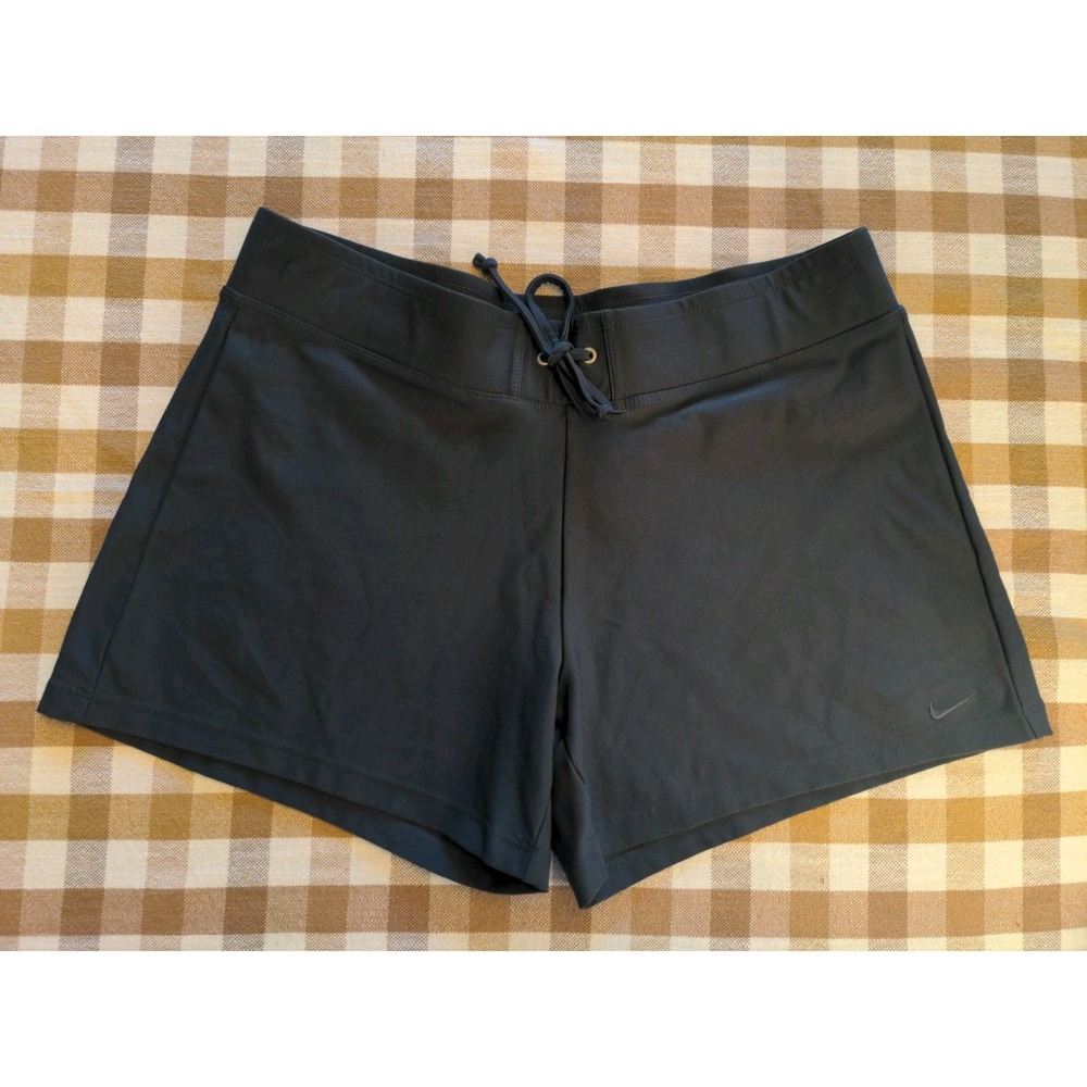 Women's Large Stretchy Gray Cinch‎ Waist Nike Sports Shorts